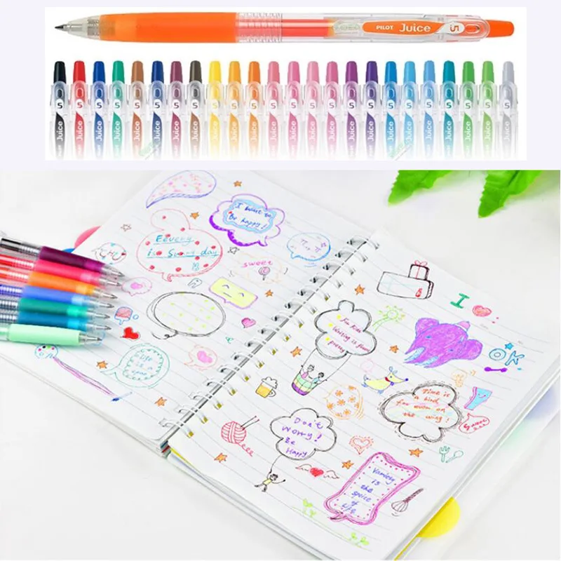

6 Colors/12 Colors Japanese 0.5mm Juice Color Gel Pen Drawing Color Pen School Stationery Marker For Kids Gifts