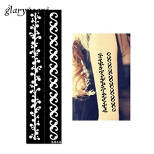 1 шт Женская Талия рука боди арт краска тату трафарет для татуировки хной полосы шаблон дизайн здоровье полые татуировки шаблон Летний стиль S644