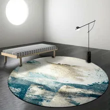 Круглый ковер с абстрактным рисунком, мягкие ковры для гостиной, противоскользящий ковер, напольный коврик для домашнего декора, детская комната