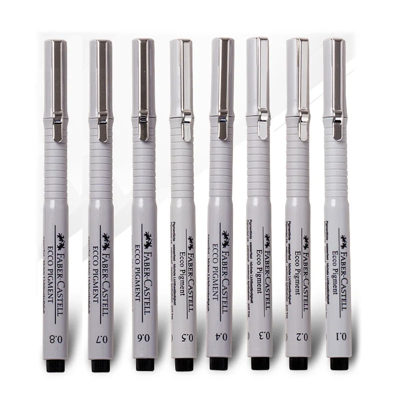 Faber-Castell Микрон ручка Fineliner водонепроницаемые черные чернила 01/02/03/04/05/06/07/08 мм Pigma