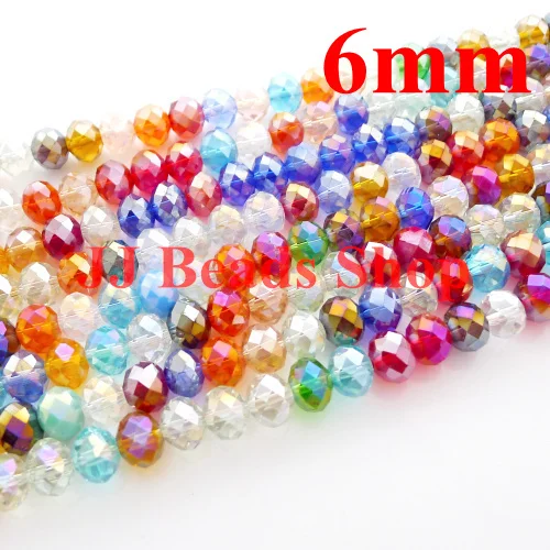 6.63USD/600pcs 6mm AAA top quality crystal glass 5040 rondelle beads