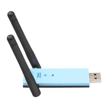 300 Мбит/с USB WiFi ретранслятор Беспроводной Диапазон расширитель двойные антенны Усилитель сигнала синий с черным