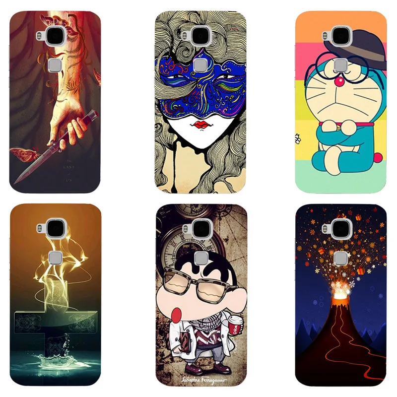 

Case For Huawei Ascend GX8 G8 5.5" Cover Fashion HD UV Printing Cartoon Back Shell Hard Plastic Skin Phone Coque New Hot