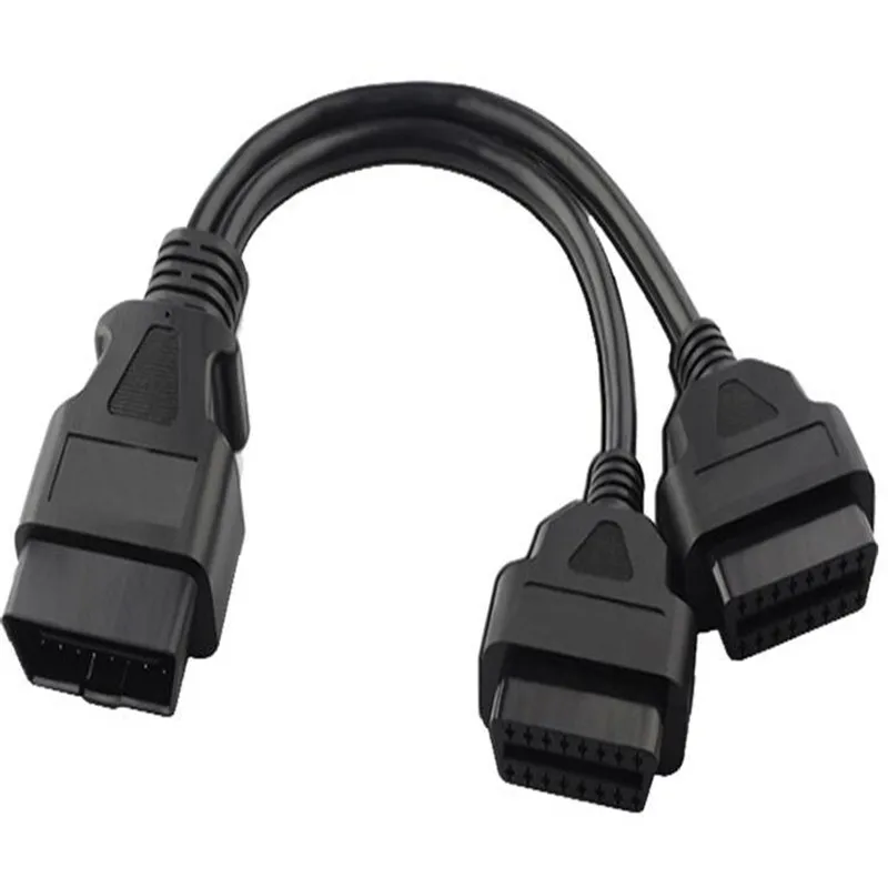 

Auto-Wiring L-type OBD2 one point two extension cord one tow connection 16 core expansion Line Splitter free shipping