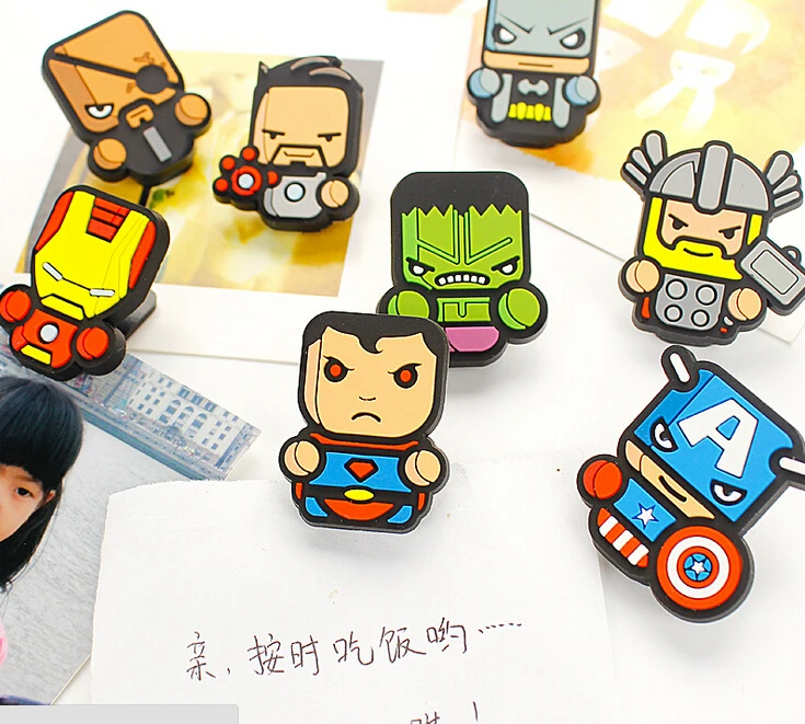 

1Pcs New Super American Heroes PVC Food Sealing Clip Memo Clip Paper Clip Desktop Decorative Crafts School Office Supply H1095