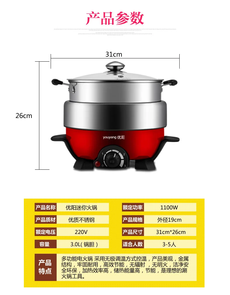 Г. Ограниченная серия котелок из нержавеющей стали Пособия по кулинарии pots Техника для кухни бытовой электрический Плита многофункциональный пароход антипригарным сковорода