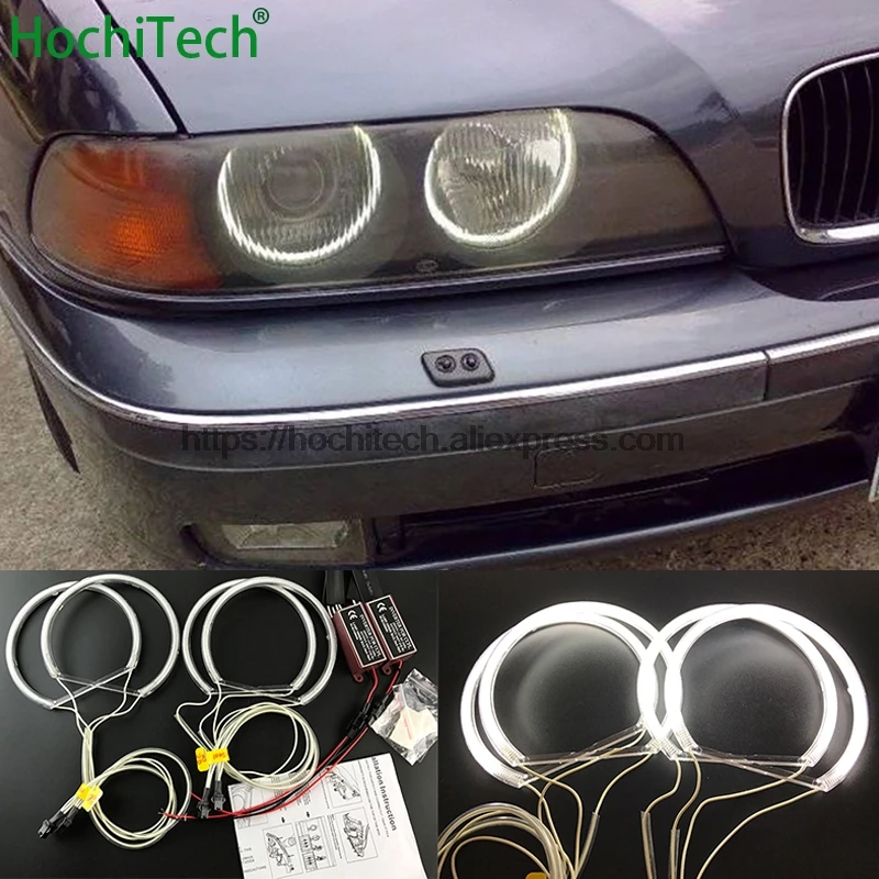 

HochiTech for BMW 1995-00 E39 5 series pre-facelift car styling WHITE 6000K CCFL Headlight Halo Angel Eyes Kit angel eyes light