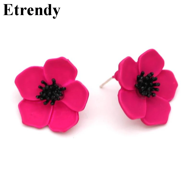 

Simple Flower Stud Earrings For Women And Girls Fashion Jewelry Accessories Korean Style Sweet Earrings 2018 All Match Bijoux