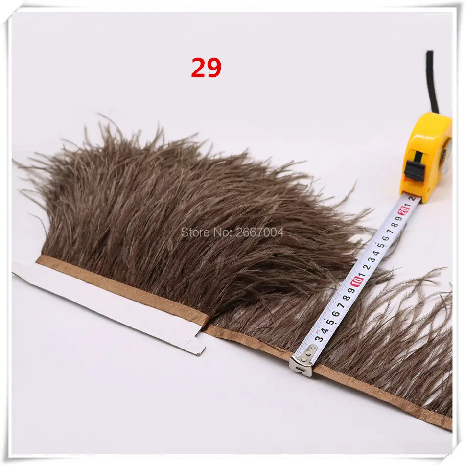 30 dark coffee ostrich feather fringe 5_