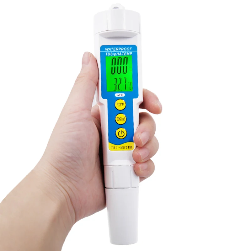 

3 in 1 PH TDS meter water quality Purity Acidity tester temperature analyzer for Aquarium swimming pool Acidometer monitor 30%