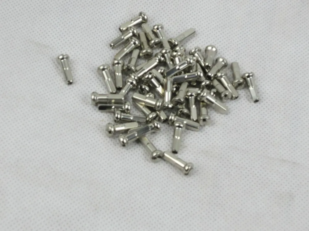 Pillar 14G brass silver Gauge Racing Spoke Nipples 72pc/lot road
