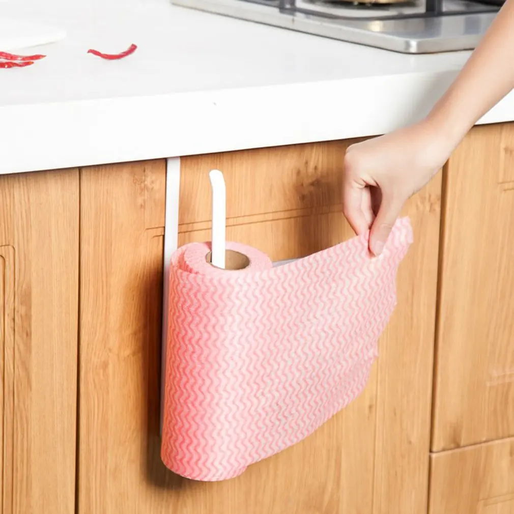 

Bathroom Kitchen Door Rack Tissue Holder Hanging Toilet Roll Paper Holder Towel Cabinet Door Hook Organizer Storage Hold