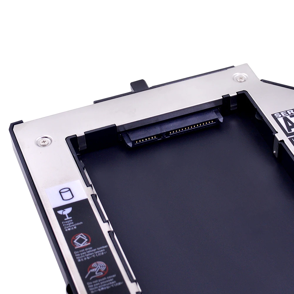 CHIPAL 2nd HDD Caddy 9.5mm SATA 3.0 for 2.5" 2T SSD HDD Enclosure for Lenovo ThinkPad T400 T400s T500 W500 T410 T410s DVD/CD-ROM External Hard Drive Case Hard Drive Enclosure Hard Disk Case External Hard Drive Box HDD Case Enclosure