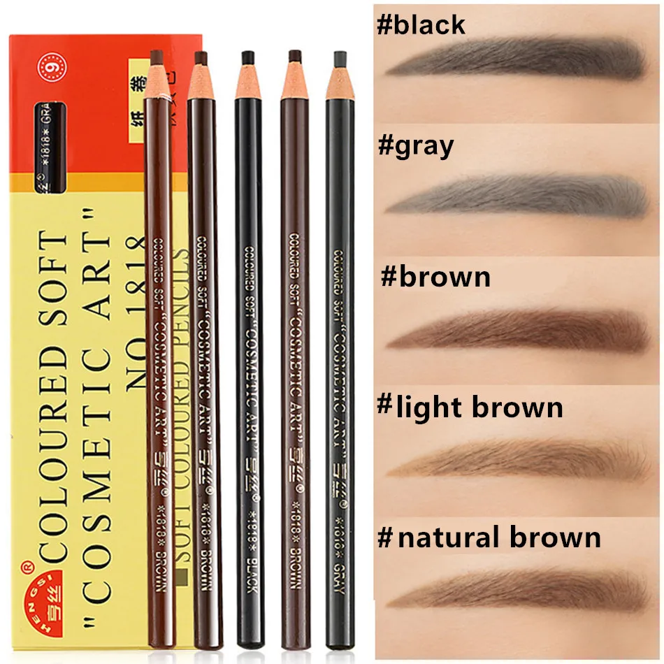 12pcs/box 1818 Peel Off Pull Roll Paper Eyebrow Pencil Can Mix 5 Colors Waterproof Long-Lasting Eyebrow Enhancers 12pcs/box 1818 Peel Off Pull Roll Paper Eyebrow Pencil Can Mix 5 Colors Waterproof Long-Lasting Eyebrow Enhancers