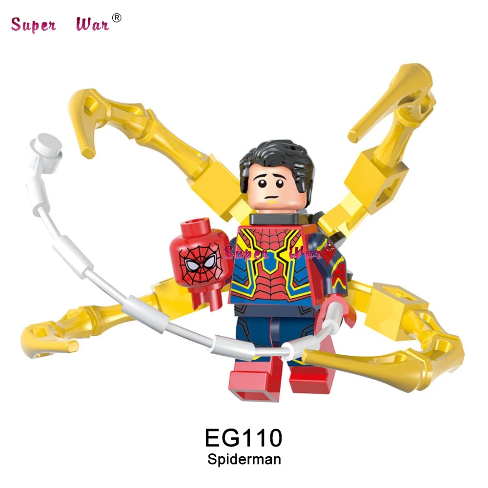 Единая война бесконечности Человек-паук Железный человек Капитан Америка видение строительные блоки игрушки для детей - Цвет: EG110