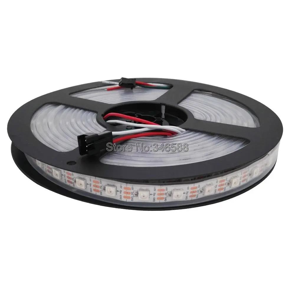 Светодиодная лента WS2812B 60 светодиодов/м 5 м В цвет RGB пикселей встроенный WS2811 IC с