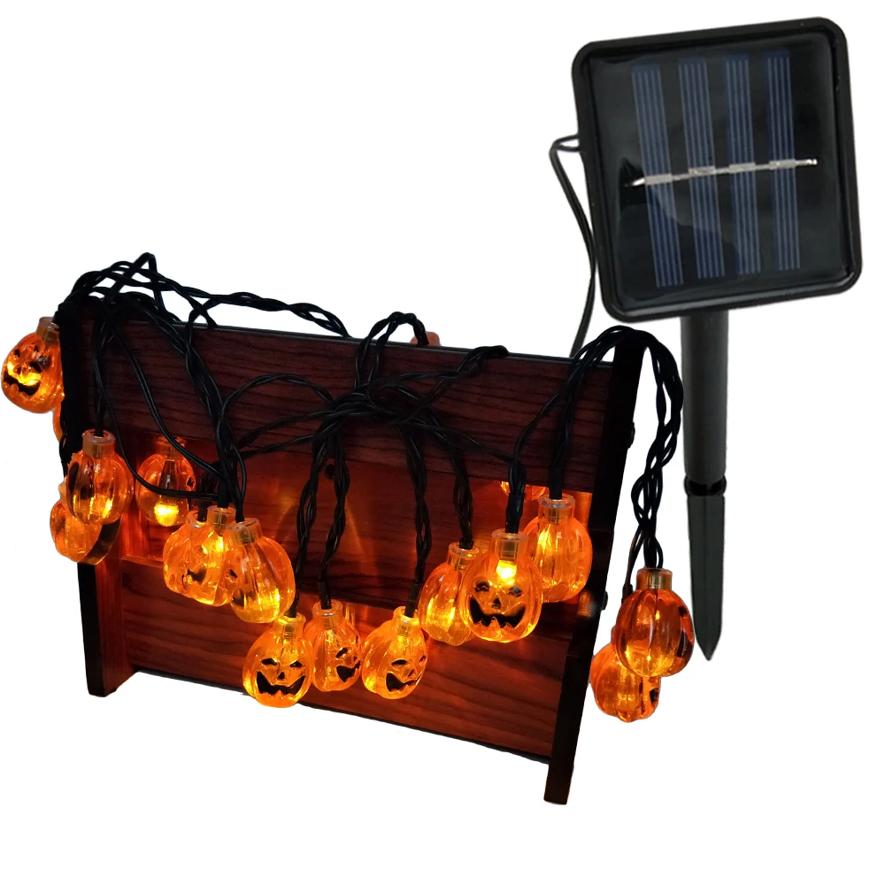 Solar Halloween LED Pumpkin Light String Halloween Pumpkin Lights