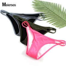 MEIERSES, сексуальные женские плавки, женские одноцветные бикини, женские новые плавки с вырезами, низкая талия, купальные стринги