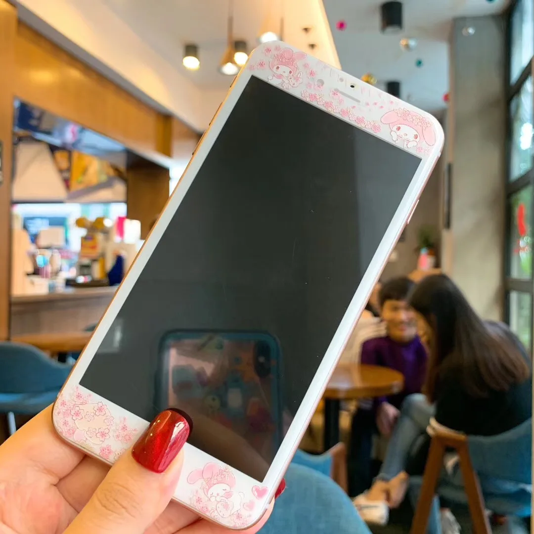 

Cinnamoroll My Melody Twin Stars Pattern Screen Protector For iPhone 6S 6 7 8 Plus Tempered Glass Protective Film