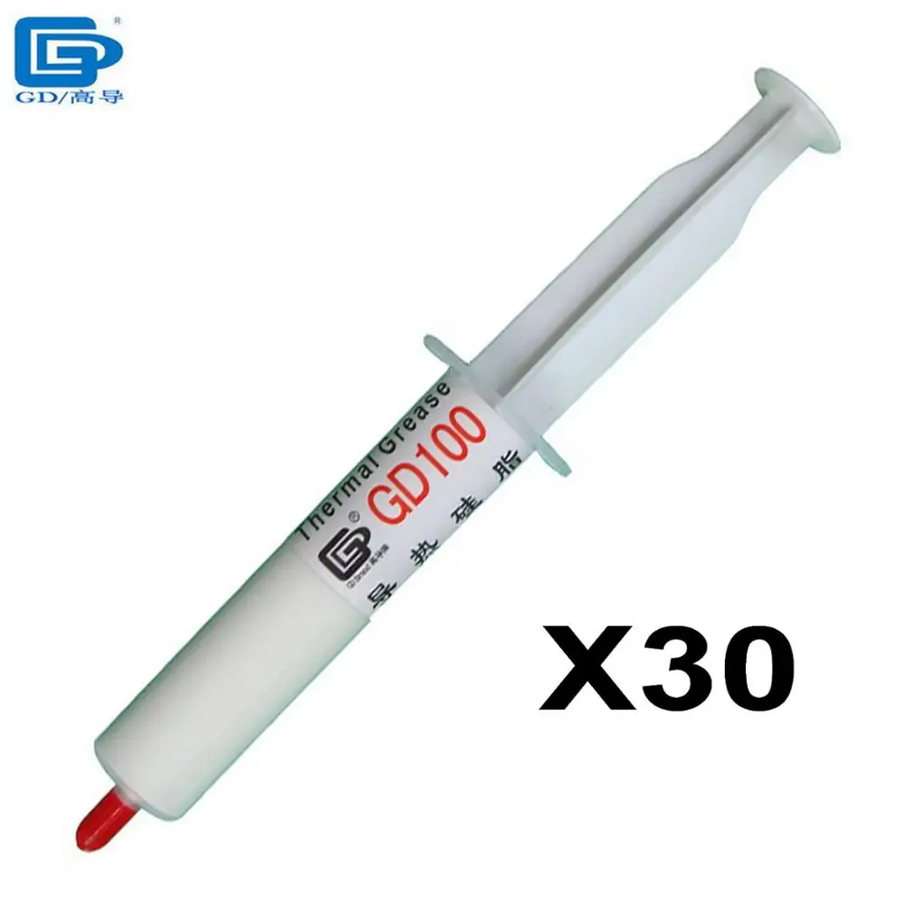 

GD Brand Thermal Conductive Paste Grease Silicone Plaster GD100 Heat Sink Compound Cold 30 Pieces Net Weight 30 Grams White SY30