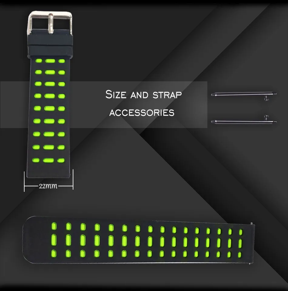 BANGWEI смарт-ремешок 22 мм браслет водонепроницаемый силиконовый браслет с черный синий красный серый зеленый для BW0040 BW0051 BW0060