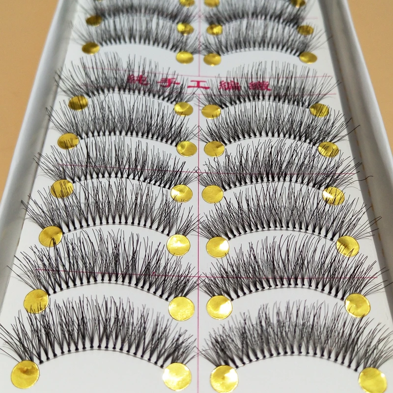 Yokpn мягкий прозрачный хлопок стебель Lashes Natural крест Накладные ресницы инструмент Макияж ежедневно Макияж длинные ресницы