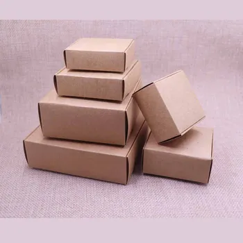 

New arrival 20pcs DIY Kraft Paper Box Gift Box For Wedding Favors Birthday Party Candy&Cake Christmas party gift ideas Boxes