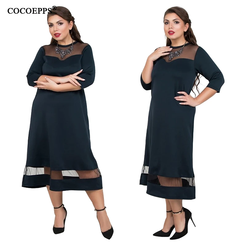 5xl 6xl размера плюс летнее платье элегантное Сетчатое вечерние женское большого