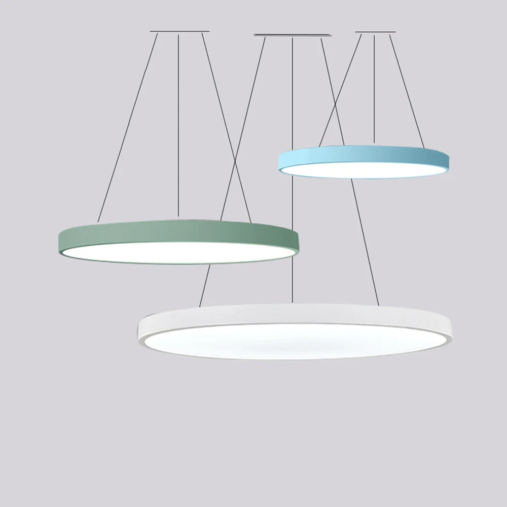

LED Postmodern Iron Acryl Round Multicolor Chandelier Lighting Lustre Suspension Luminaire Lampen For Dinning Room