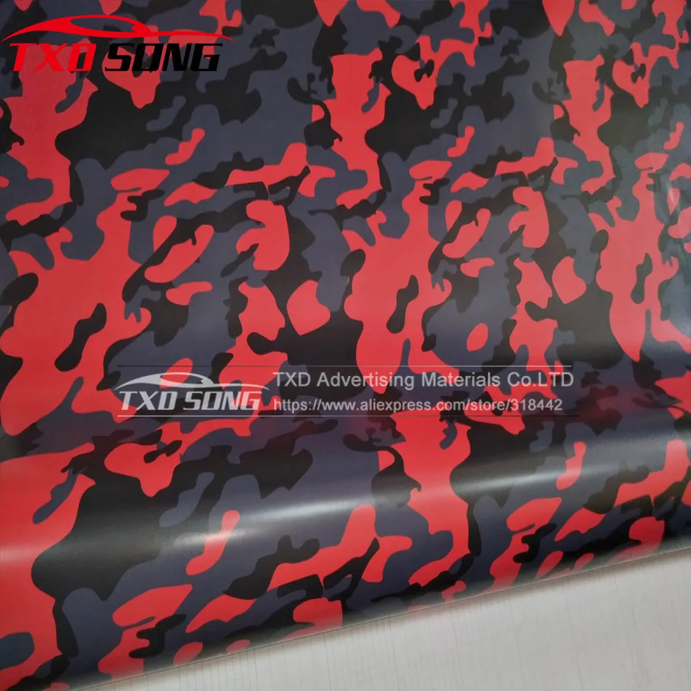 Schaap perzik had het niet door Red Camouflage Vinyl Wrap Black & Red Camo Vinyl Car Wrap Air Drain Vehicle  Wraps Small Design Red Camo Vinyl Size:1.52*30m/roll - Car Stickers -  AliExpress