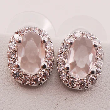 

Morganite 925 Sterling Silver Earrings TE479