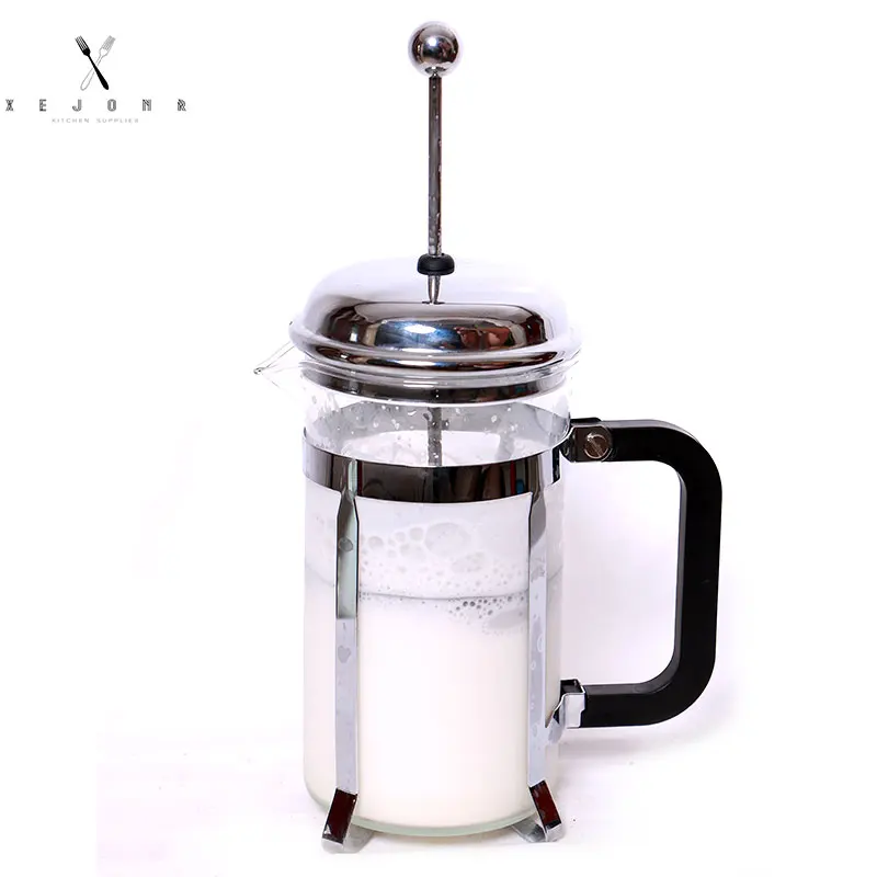 XEJONR جديد وصول الحليب Frother الفولاذ المقاوم للصدأ الزجاج إسبرسو الحليب Frother Coffeeware سميكة القهوة الفوار المطبخ أدوات كوب