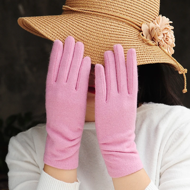 

Wool gloves Women winter new style knit elastic force Keeping warm Fashion glove thin Cashmere telefingers gloves
