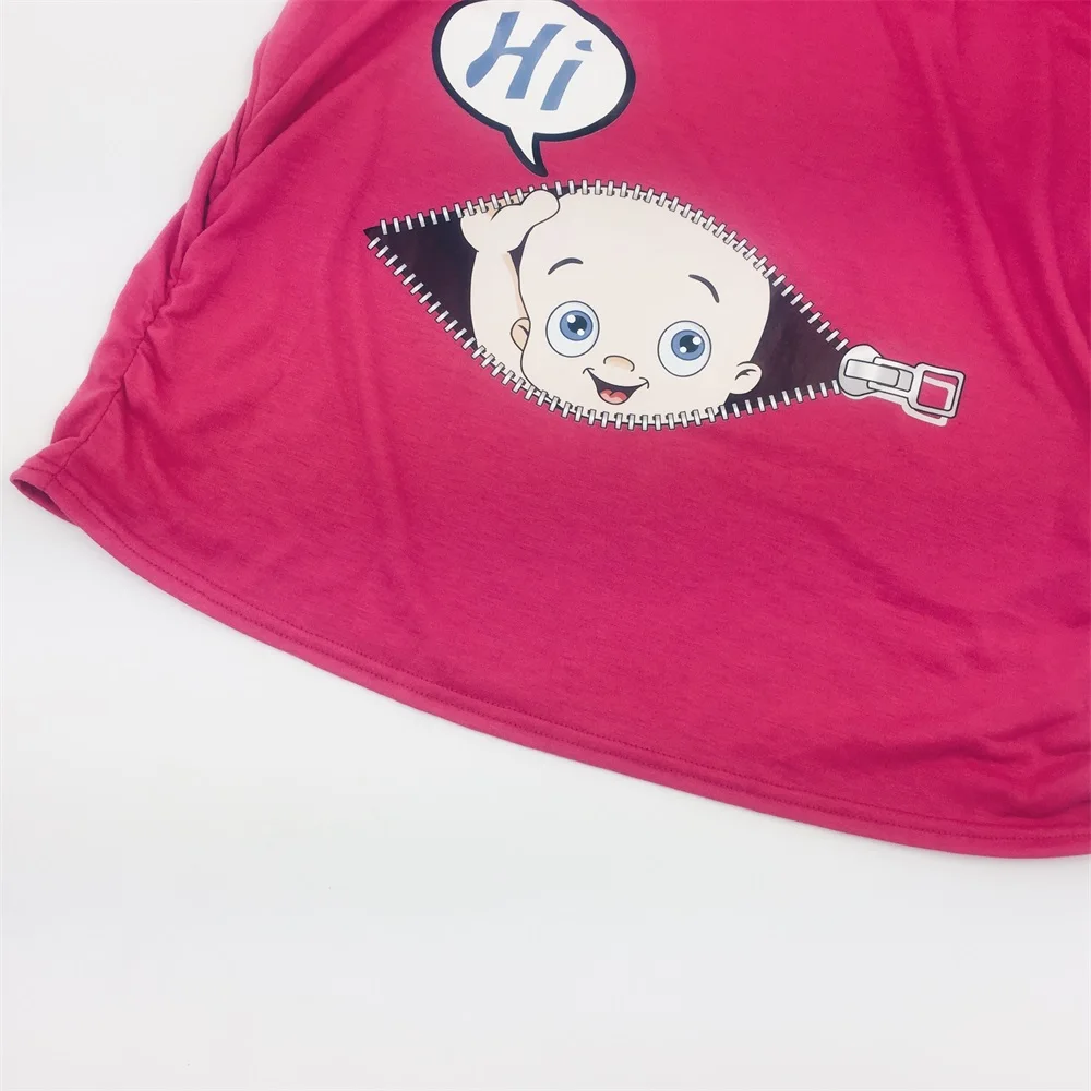 EASY BIG Summer Original Pregnant Women T-shirts Maternity Tees Clothes Nursing Top Vest Pregnancy Long Tee Shirts ropa MC0025