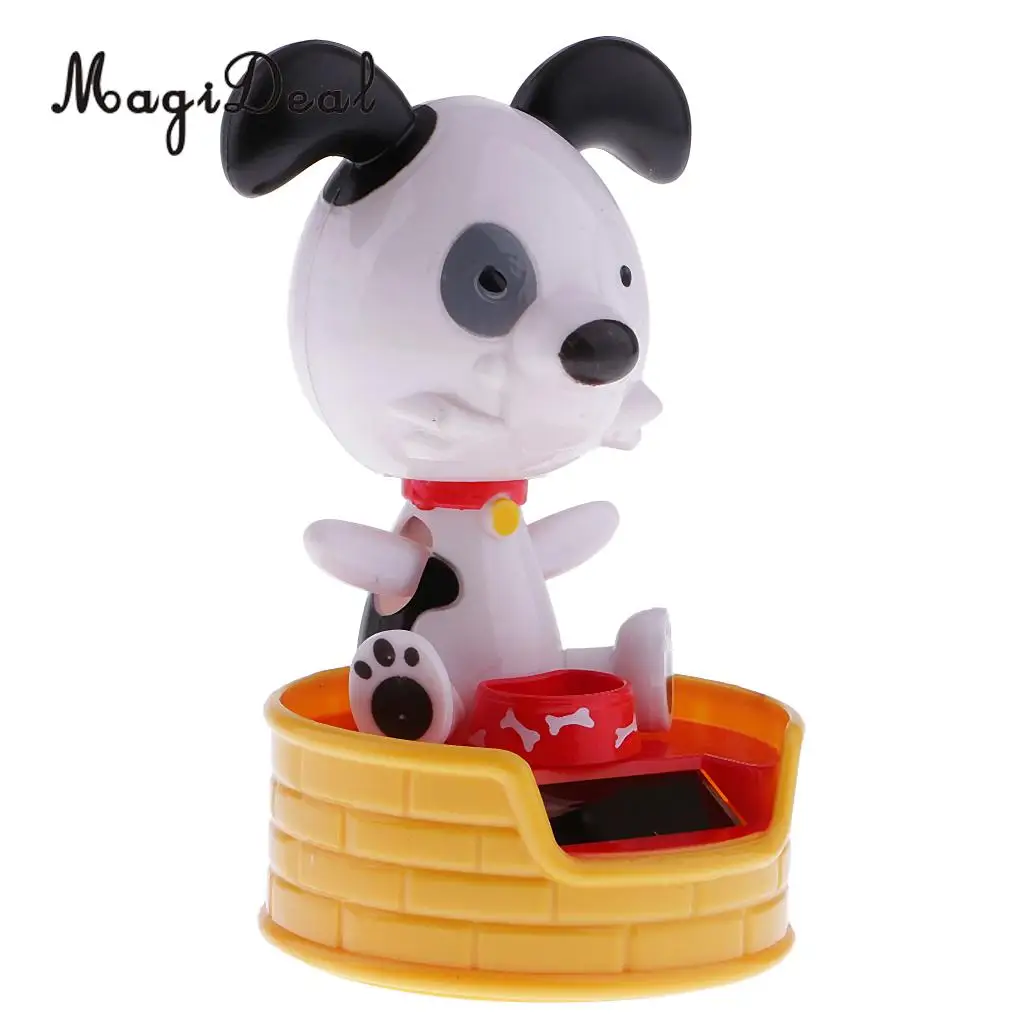 MagiDeal Solar Powered Dancing   Toy Car Ornament Bobble Head Dog Animal Toy for Home Office Desk Table Decor 10Kinds
