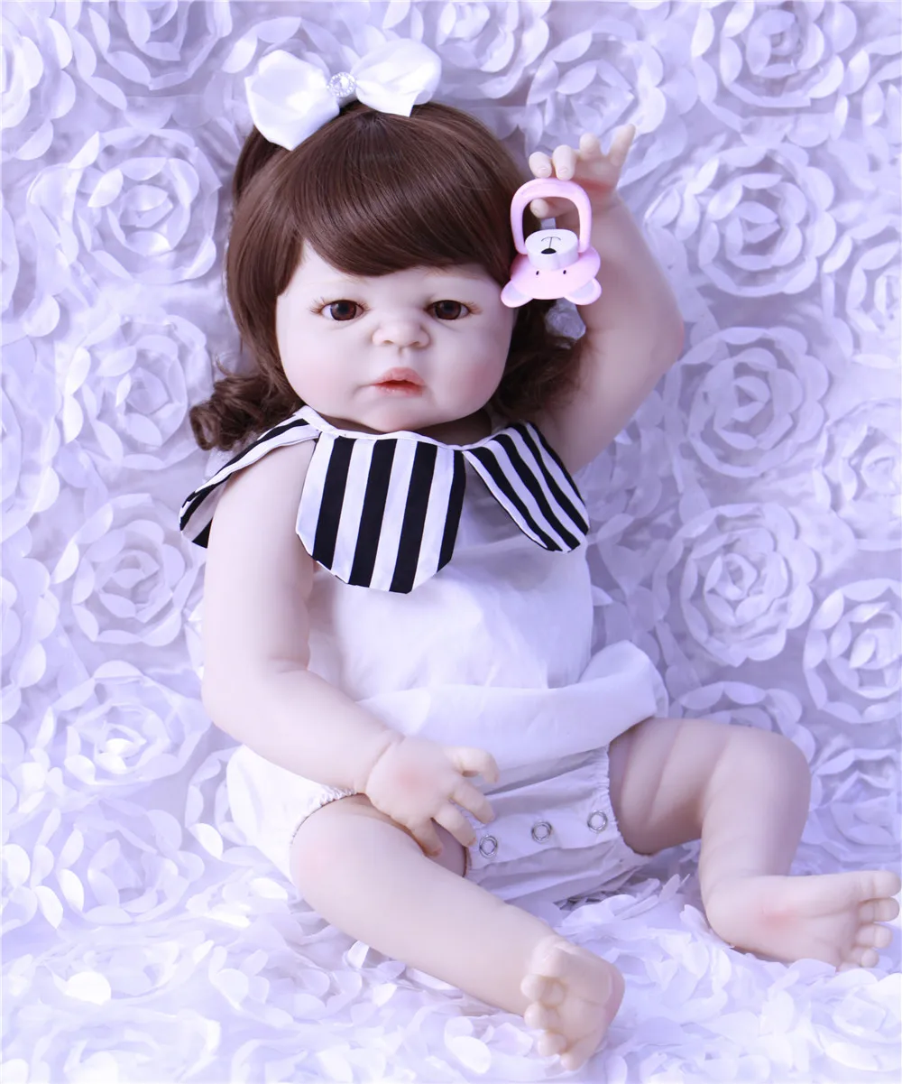 23 &quotполностью силиконовая кукла Reborn Girl Реалистичная ручной работы