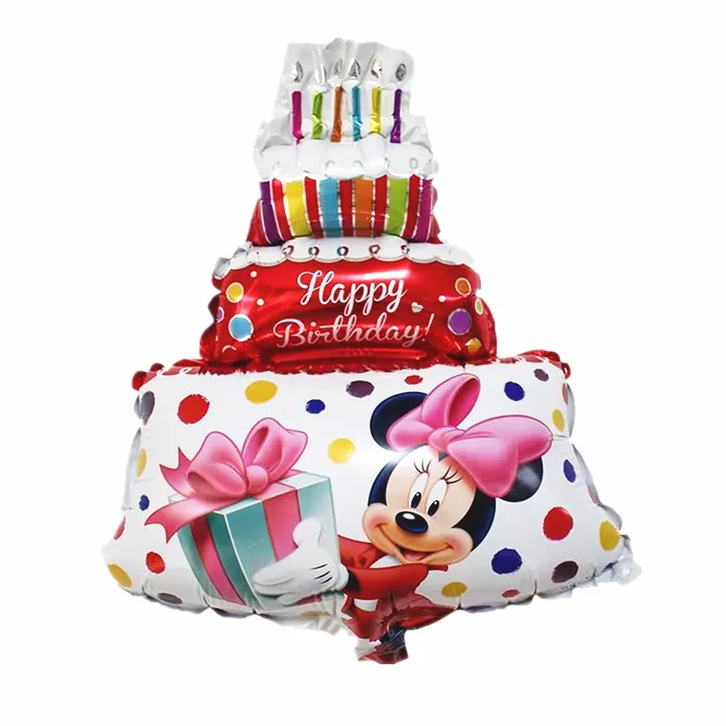 BINGTIAN мини животные Единорог Русалка Минни Микки торт любовь шары Детские игрушки украшения день рождения шары - Цвет: 6