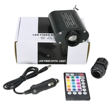 DC12V 16 Вт Музыкальная вспышка волоконно-оптический светильник драйвер двигателя автомобильный Звездный потолочный светильник источник радиочастотного дистанционного управления музыкальным звуком