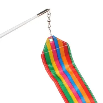 

Hot 4M Dance Ribbon Gym Rhythmic Art Gymnastic Ballet Streamer Twirling Rod Multicolour
