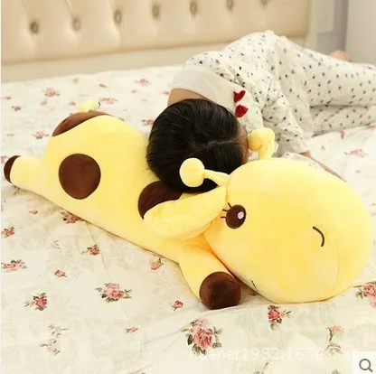 4 вида симпатичная Высококачественная плюшевая подушка-Жираф укомплектованная плюшевая игрушка олень Подушка для сна большая кукла рождественский подарок