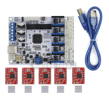 

BIQU GT2560 Support Dual Extruder Power Than ATmega2560 Ultimaker + 5PCS A4988 5PCS Heatsinks 3D Printer Parts Control board