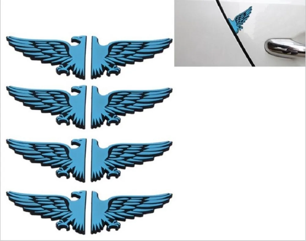 

8PCS/SET Auto Protection Anti-scratch Car Sticker Eagle Shape Cartoon Style PVC Door Guard Decorative Auto accessories