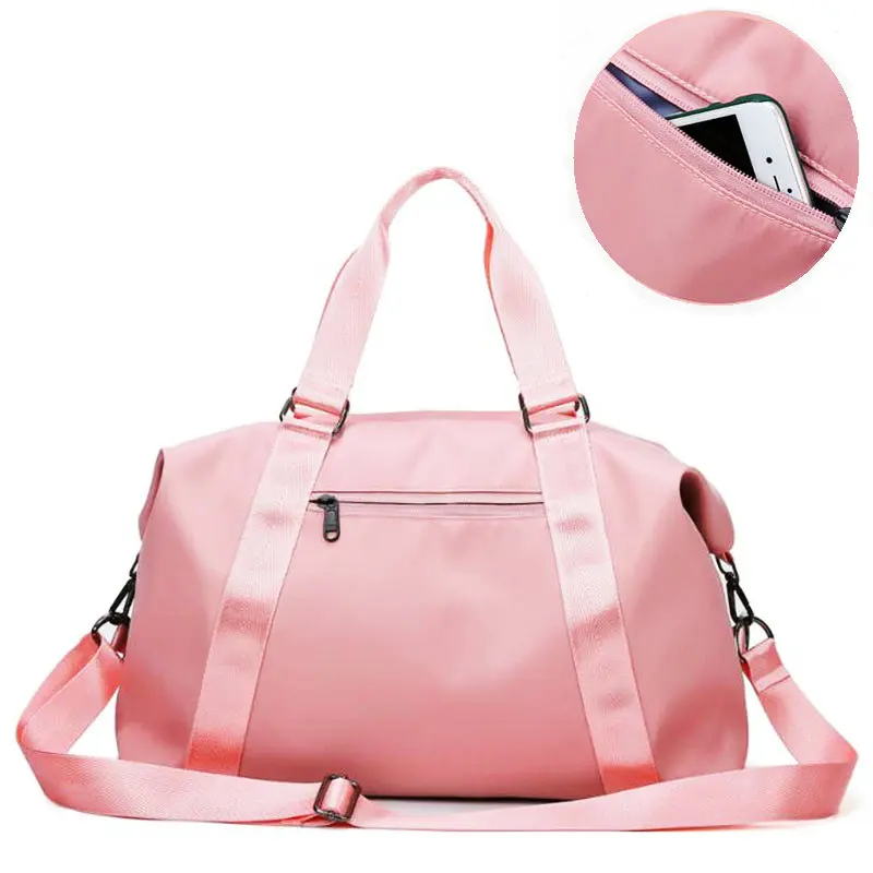 Sport Bag For Women Pink Men Gym Nylon Storage Bag Waterproof Travel Duffel Bag Shoulder Carry On Handbag For Fitness  Gym Sack