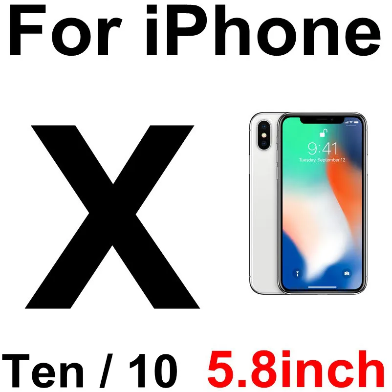 10 шт./партия 9H Премиум Закаленное стекло для iPhone X Ten 10 HD защитная пленка для экрана iPhone 6 6S 7 8 Plus 5 5S 5C SE 4 4s XS - Цвет: X Ten 10