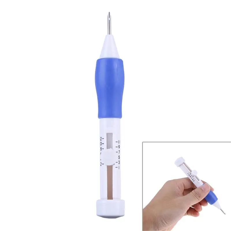 

1 Set Pratical ABS Plastic DIY Crafts Magic Embroidery Pen Set DIY 1.3mm 1.6mm 2.2mm Punch Needle Sewing Accessories