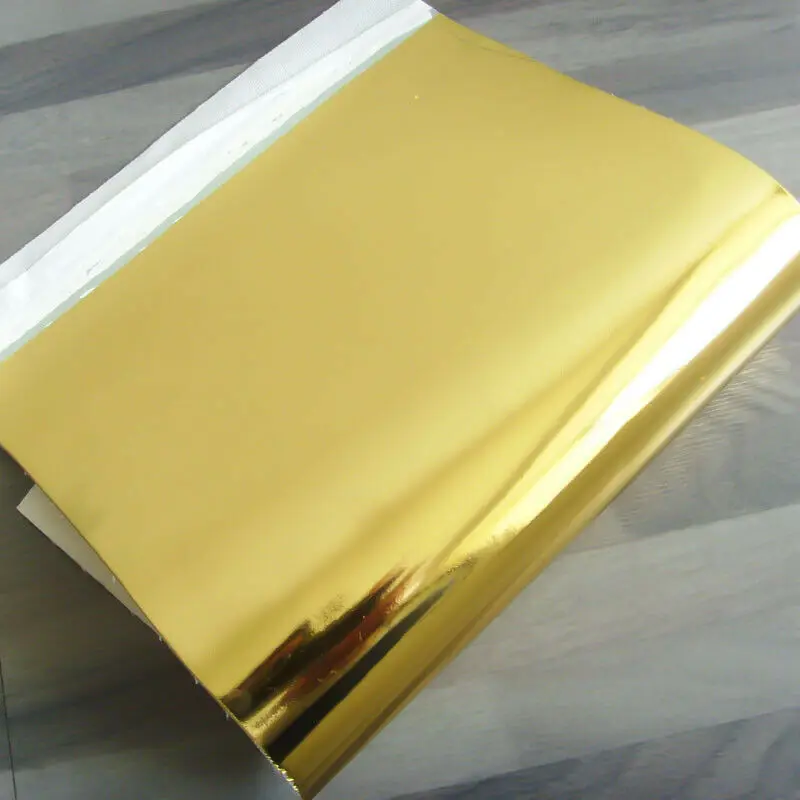 GOLD FOIL Fabric Sheet A4 Gold Shiny Fabric Gold Mirror Fabric