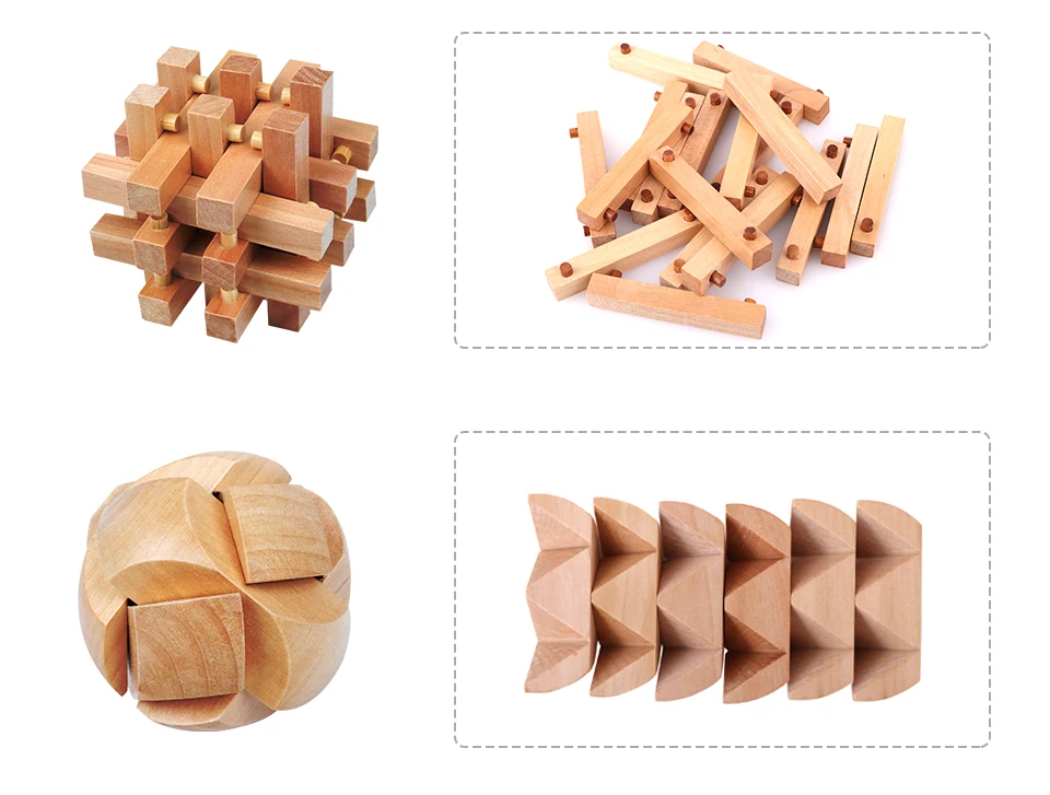 3 шт./компл. 3D деревянная головоломка для детей Взрослые головоломки дерево iq головоломка Прорезыватель Развивающие игрушки для детей игры разума