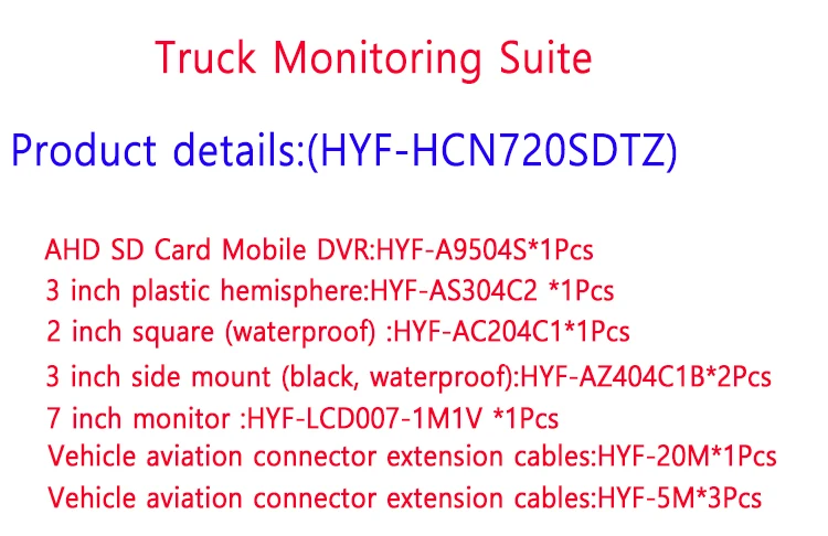 Fábrica de Atacado Local de Monitoramento de Vídeo Câmera do Carro Ahd720p à Prova Monitoramento Caminhão Suite d' Água Pode Ter Embutido Captador Ahd 4ch 10 Fábrica de atacado AHD 4CH local de