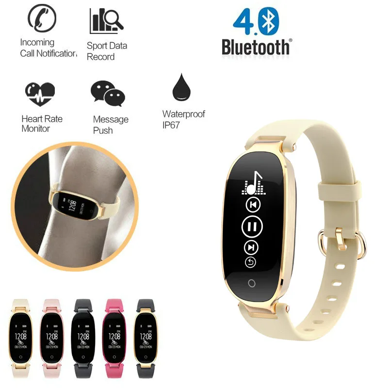 

Smart Watch Women Smart Watch Phone Wristband Fitness Tracker IP67 Waterproof Sport Heart Rate Sleep Monitor For Android IOS S3