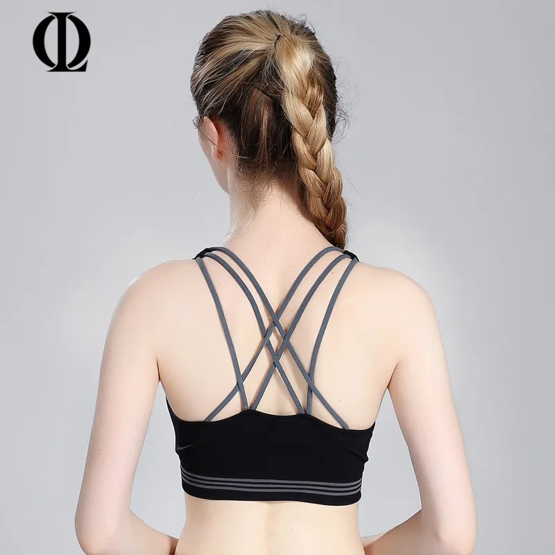 2017 г. пикантные Back Sports Bra Для женщин Фитнес Йога Бюстгальтеры для дышащая